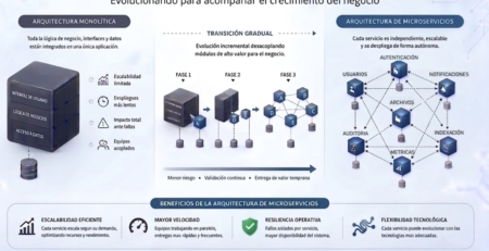 Arquitectura SaaS: ¿por qué las organizaciones modernas evolucionan de monolitos a microservicios?