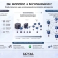 Arquitectura SaaS: ¿por qué las organizaciones modernas evolucionan de monolitos a microservicios?